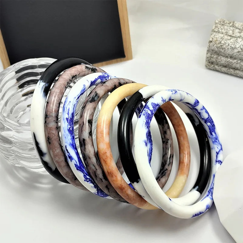 Colorful Stone Bangles for Women Girls Bracelet