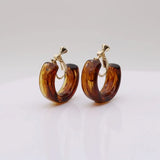 Classic Multicolor Acrylic Ear Clips for Women