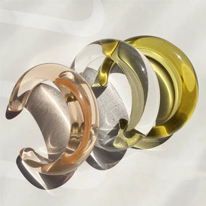 Japanese Korean Small Acrylic Bangle Chunky Bracelet