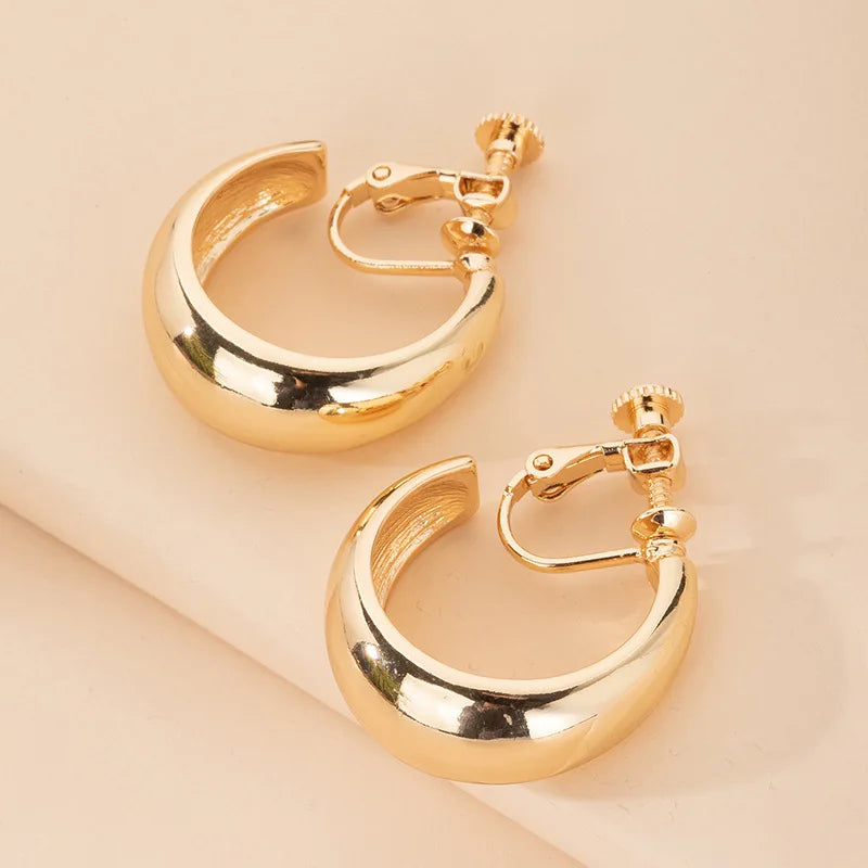 Alloy Clip on Earrings for Women Girls No Pierced Earrings