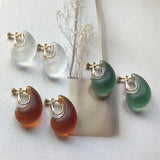 Teardrop Acrylic Clip-On Earrings Retro Style