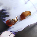 Teardrop Acrylic Clip-On Earrings Retro Style