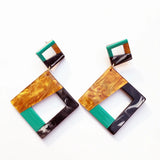 Exaggerated Acrylic Stitching Earrings for Women - Party Dangle Earrings