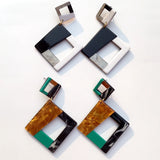 Exaggerated Acrylic Stitching Earrings for Women - Party Dangle Earrings