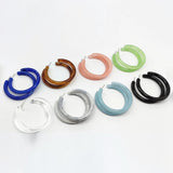 Acrylic Hoop Earrings Geometric Half Circle Jewelry