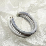 Acrylic Hoop Earrings Geometric Half Circle Jewelry