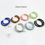 Acrylic Hoop Earrings Geometric Half Circle Jewelry