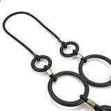 Rubber Jewelry Women Long Pendant Necklace Punk Style Clothes Accessories