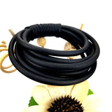 Strange Leather Bangles For Women Rubber Gothic Cuff Bracelet