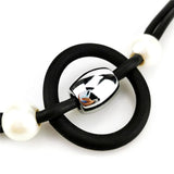 Gothic Charm Alloy Bead Bracelet with Pearl Jewelry Bangle