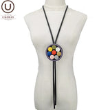 Rubber Necklace Wooden Accessories Jewelry Statement Chain For Party