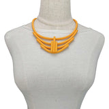 Geometric Choker Necklaces Multicolor Rubber Jewelry