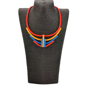 Multicolor Gothic Choker Necklaces, Women Rubber Chain Short Choker