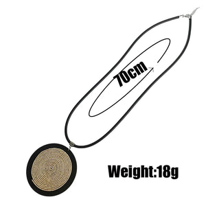 Rubber Chain Pendant Necklace Ethnic Jewelry For Party