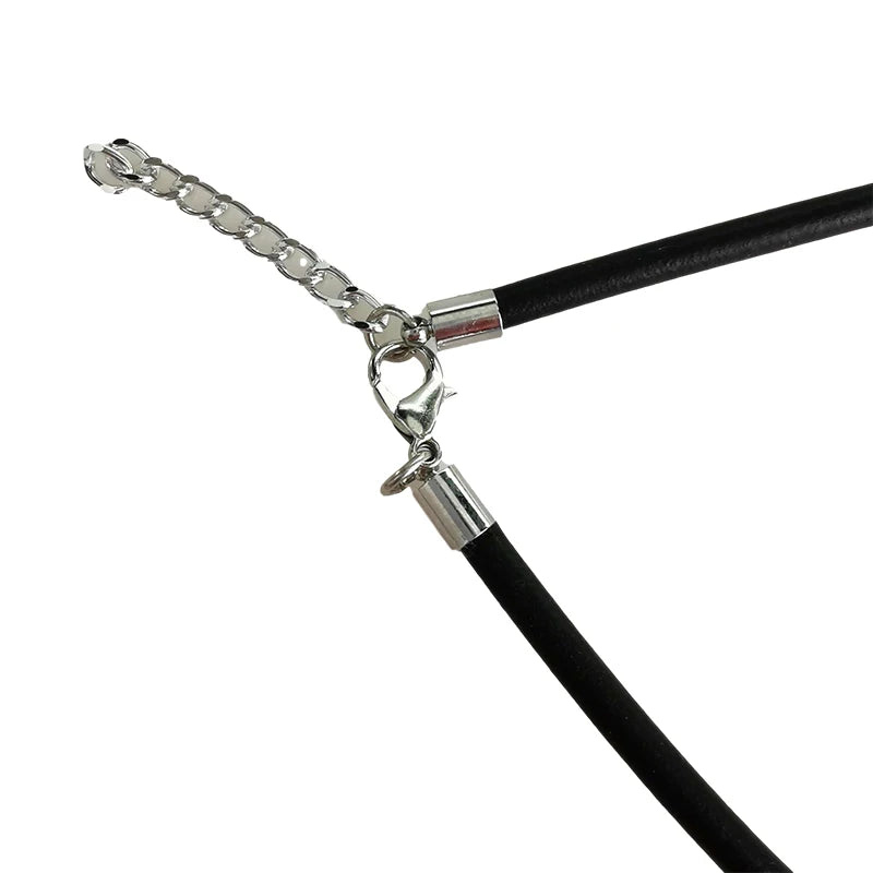 Rubber Chain Pendant Necklace Ethnic Jewelry For Party