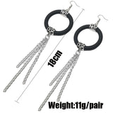 Rubber Boho Drop Earrings Round Statement Wedding Gift