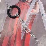 Rubber Boho Drop Earrings Round Statement Wedding Gift