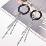 Rubber Boho Drop Earrings Round Statement Wedding Gift