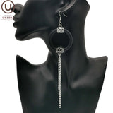 Rubber Boho Drop Earrings Round Statement Wedding Gift