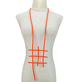 Geometric Pendant Necklace Rubber Jewelry Women Statement Necklace