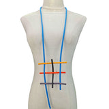 Geometric Pendant Necklace Rubber Jewelry Women Statement Necklace