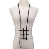 Geometric Pendant Necklace Rubber Jewelry Women Statement Necklace