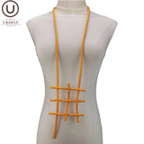 Geometric Pendant Necklace Rubber Jewelry Women Statement Necklace