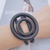 Rubber Jewelry Bracelets Women Charm Bangles Ethnic Gothic Hand Chains