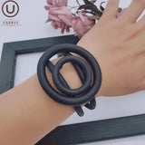 Rubber Jewelry Bracelets Women Charm Bangles Ethnic Gothic Hand Chains