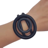 Rubber Jewelry Bracelets Women Charm Bangles Ethnic Gothic Hand Chains