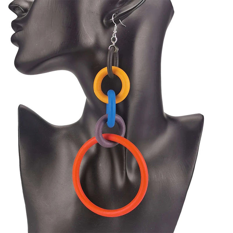 Long Drop Earrings Women Statement Party Jewelry