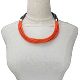 Red Rubber Choker Necklace Gothic Clothes Accessories Gift Women Choker