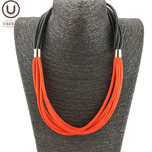 Red Rubber Choker Necklace Gothic Clothes Accessories Gift Women Choker
