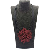 Choker Necklace Flower Women Bohemia Ethnic Rubber Sweater Chain