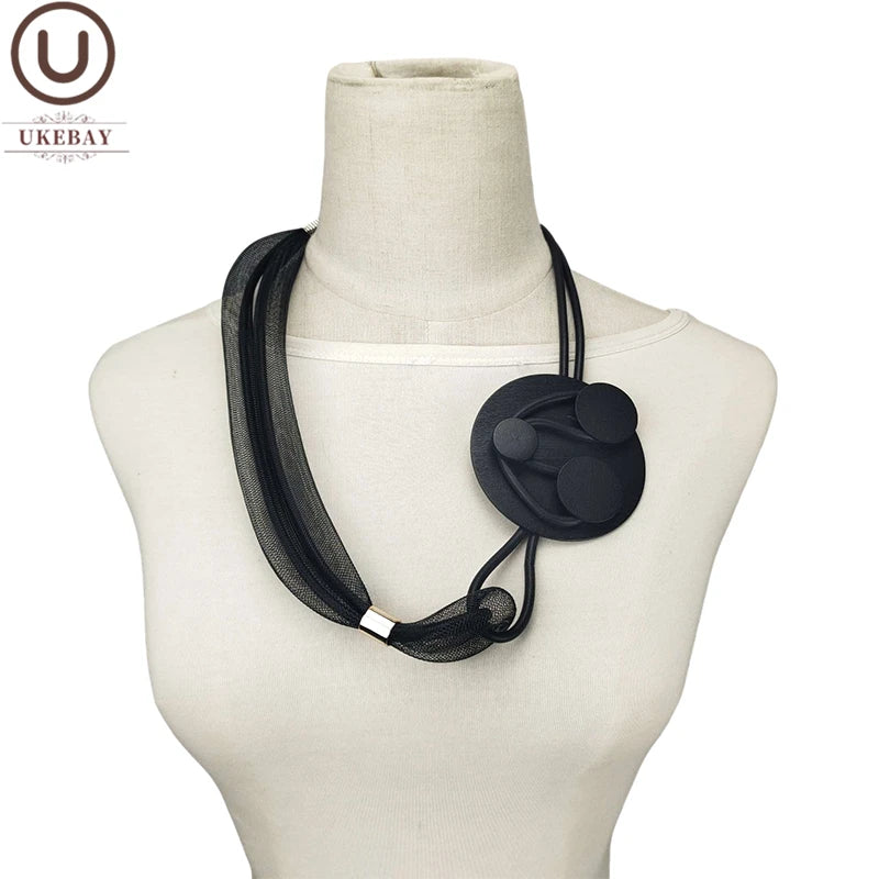 Choker Necklaces For Women Short Sweater Chain Mesh Necklace Rubber Rope
