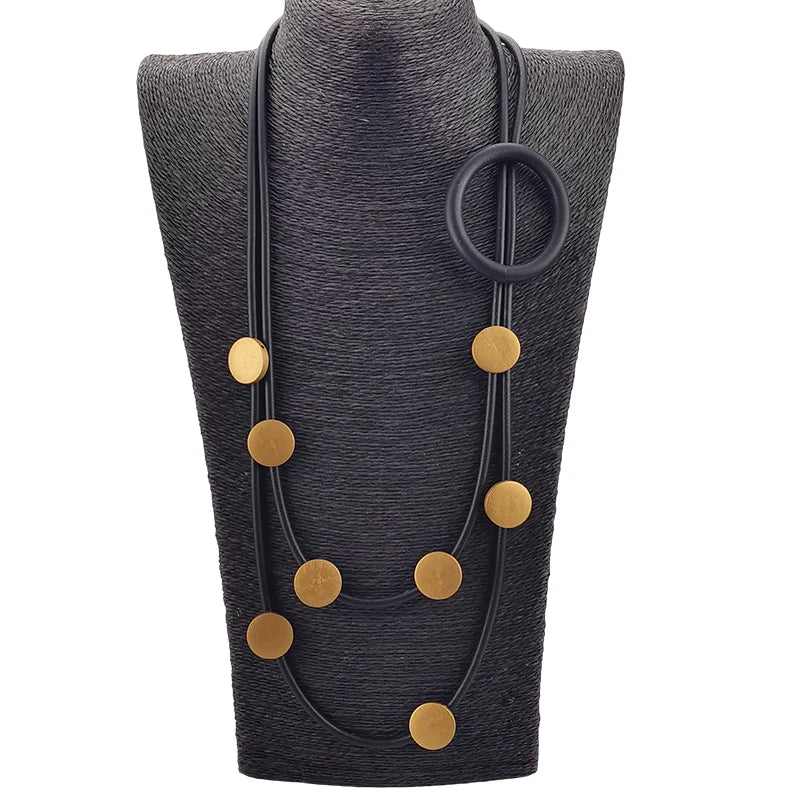 Choker Necklace Wood Jewelry Rubber Chain Wedding Party Accessories