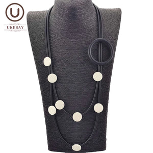 Choker Necklace Wood Jewelry Rubber Chain Wedding Party Accessories