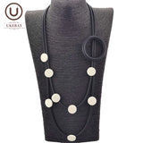 Choker Necklace Wood Jewelry Rubber Chain Wedding Party Accessories