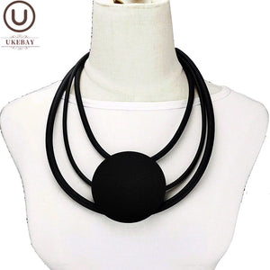 Rubber Choker Necklaces Gothic Sweater Chains Ethnic Jewelry