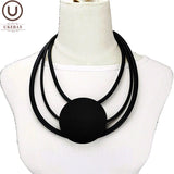 Rubber Choker Necklaces Gothic Sweater Chains Ethnic Jewelry