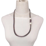 Pearl Choker Necklace Metal Sweater Chain Women Jewelry
