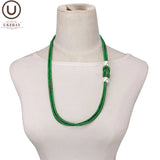 Pearl Choker Necklace Metal Sweater Chain Women Jewelry