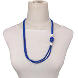 Pearl Choker Necklace Metal Sweater Chain Women Jewelry