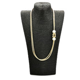 Pearl Choker Necklace Metal Sweater Chain Women Jewelry