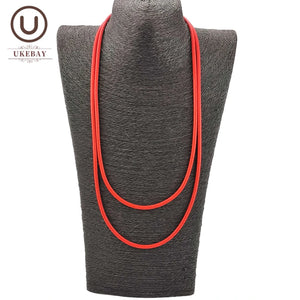 Choker Necklaces Women Chain Rubber Necklace Elasticity Rope Short Sweater Neckl