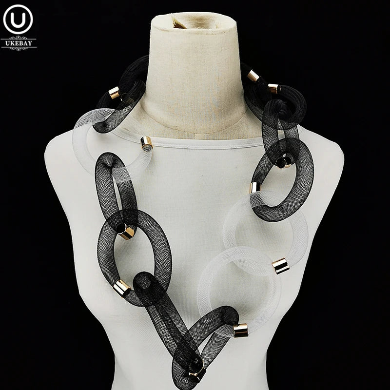 Mesh Hollow Choker Necklace Women Jewelry