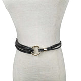 Women Leather Elasticity Chains Rubber Accessories Belts