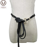 Women Leather Elasticity Chains Rubber Accessories Belts