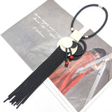 Vintage Jewelry Rubber Chain Wood Pendant Necklaces Women