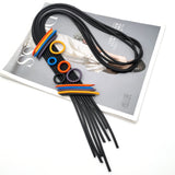 Rubber Chain Tassel Necklace Gothic Jewelry